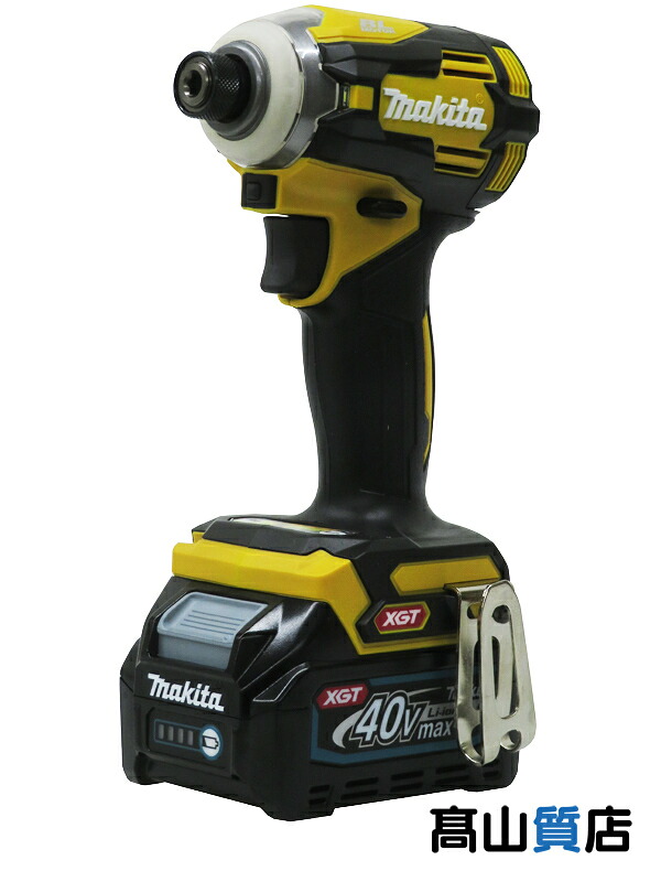 【makita】【未使用品】マキタ『40Vmax 充電式インパクトドライバ』TD001GDXFY 40V 2.5Ah×2 充電器 ケース付 インパクトドライバー1週間保証【中古】|高山質店