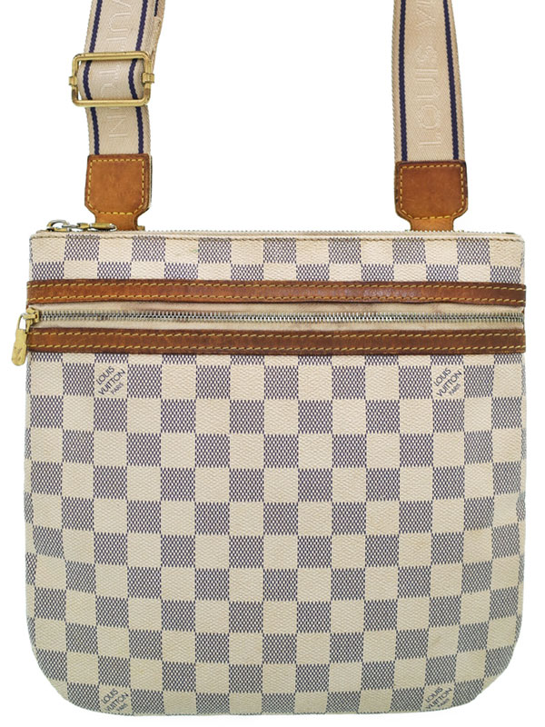 ルイヴィトン ダミエ アズール ボスフォール N51112 ポシェット Louis ポシェット ショルダーバッグ アズール Vuitton Louis ユニセックス 中古 高山質店 1週間保証