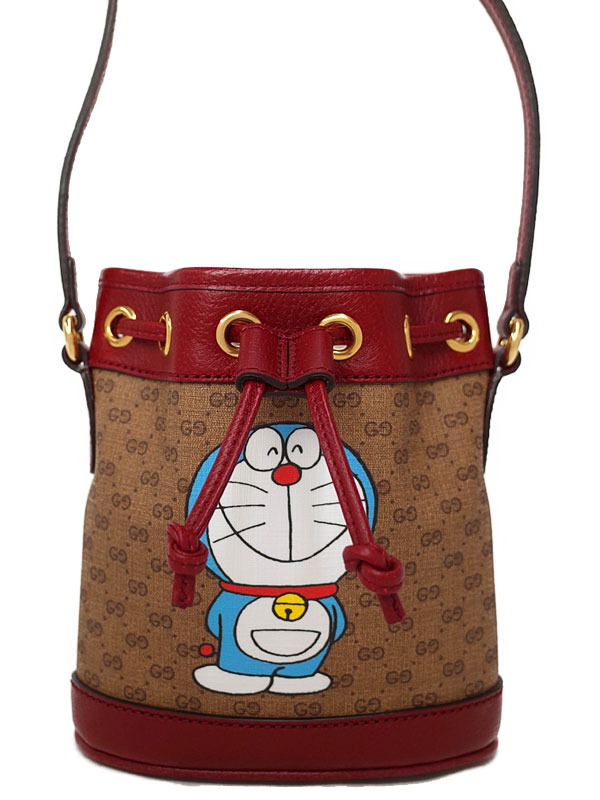 Gucci Doraemon Gucci グッチ ドラえもん グッチ ミニ バケットバッグ レディース ショルダーバッグ 1週間保証 中古 Sossluzeb Cz