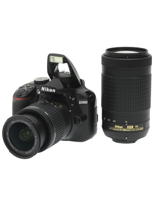 Nikon ニコン D3400ダブルズームキット ブラック 2416万画素 Dxフォーマット フルhd動画 Sdxc デジタル一眼レフカメラ 1週間保証 中古 Gamerzos Com