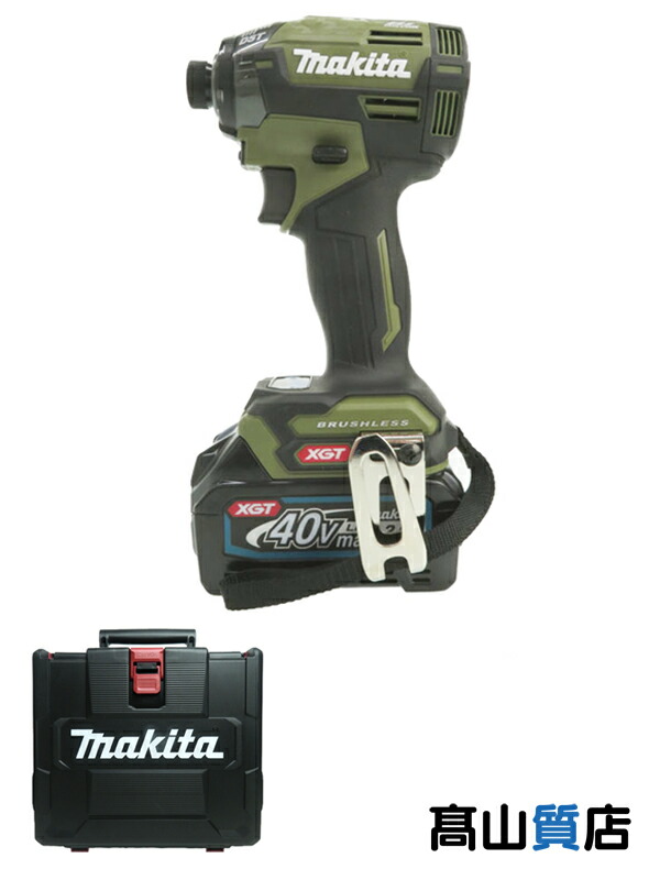 【makita】【未使用品】マキタ『40Vmax 充電式インパクトドライバ オリーブ 2.5Ah×2/充電器/ケース付』TD002GRDXO 電動工具 1週間保証【中古】|高山質店