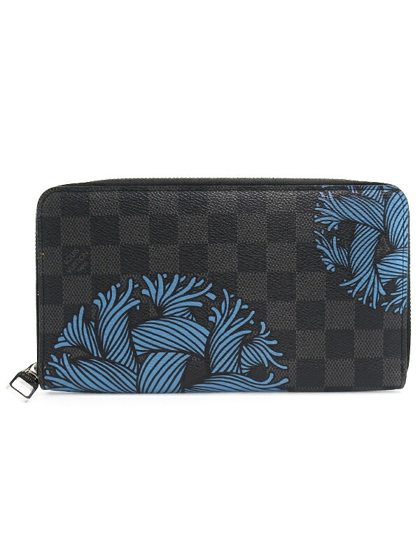Louis Vuitton Vuitton ルイヴィトン ダミエ グラフィット メンズ財布 ジッピー 1週間保証 財布 ケース オーガナイザー N416 中古 ラウンドファスナー長財布 メンズ 売りショップ