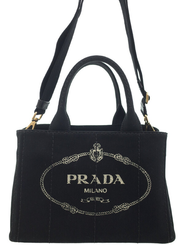【PRADA】プラダ『ミニカナパ ファブリック 2WAYハンドバッグ』1BG439 レディース 2WAYバッグ 1週間保証【中古】