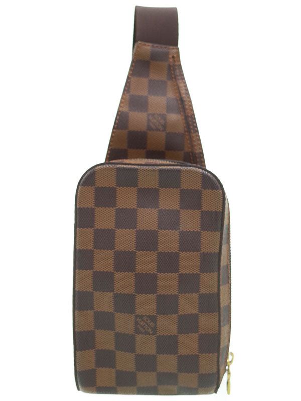 ファッションなデザイン LOUIS VUITTON ルイヴィトン ダミエ ジェロニモス N51994 メンズ ボディバッグ 1週間保証 中古