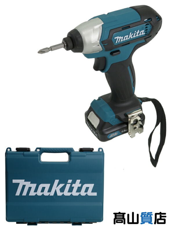 【makita】【未使用品】マキタ『10.8Vスライド 充電式インパクトドライバ 青 バッテリ/充電器/ケース付』TD110DSHX 電動工具 1週間保証【中古】