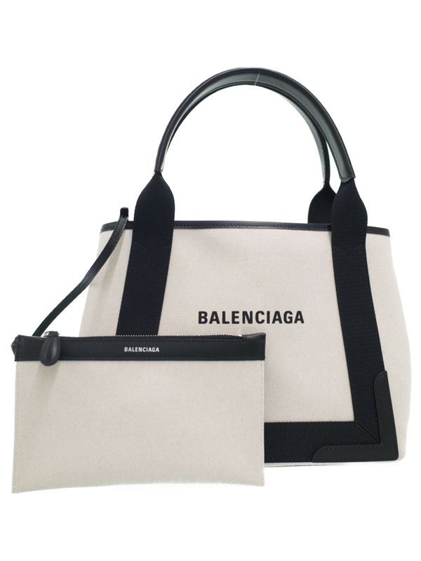 BALENCIAGA バレンシアガ ネイビーカバスS ハンドバッグ トートバッグ