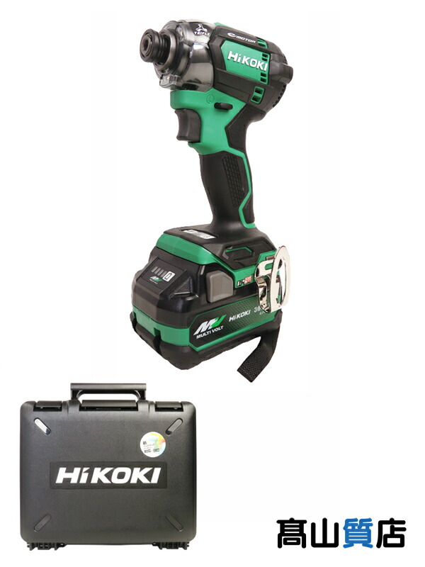 【HiKOKI】【未使用品】ハイコーキ『18Vコードレスインパクトドライバ アグレッシブグリーン 電池/充電器/ケース付』WH18DC 電動工具 1週間保証【中古】|高山質店