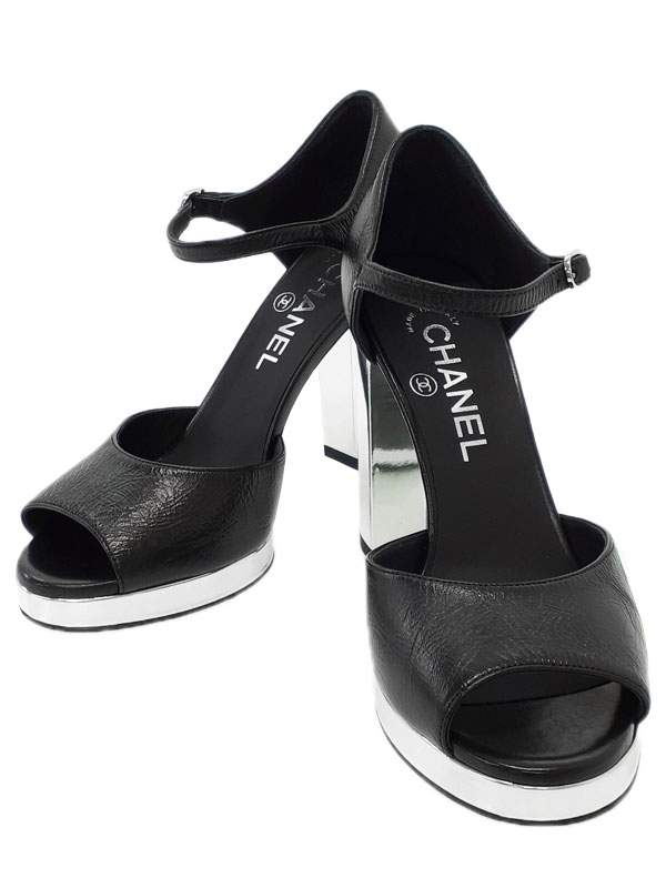 【ぺたんこ靴★】CHANEL ストラップサンダル ブラック 25A CHANEL - シャネル CHANEL サンダルの通販 by KOMEHYO ONLINE
