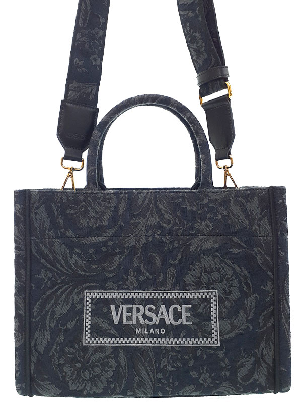 極美品　GIANI VERSACE クロコハンドバッグ Yahoo!オークション -「ヴェルサーチ バッグ クロコ」の落札相場