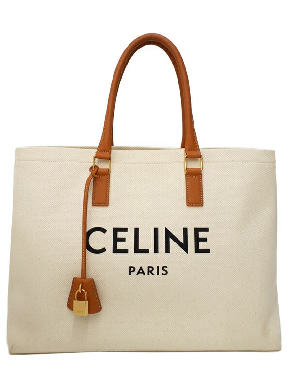 楽天市場】セリーヌ ホリゾンタルカバス・ロゴ キャンバス トート  