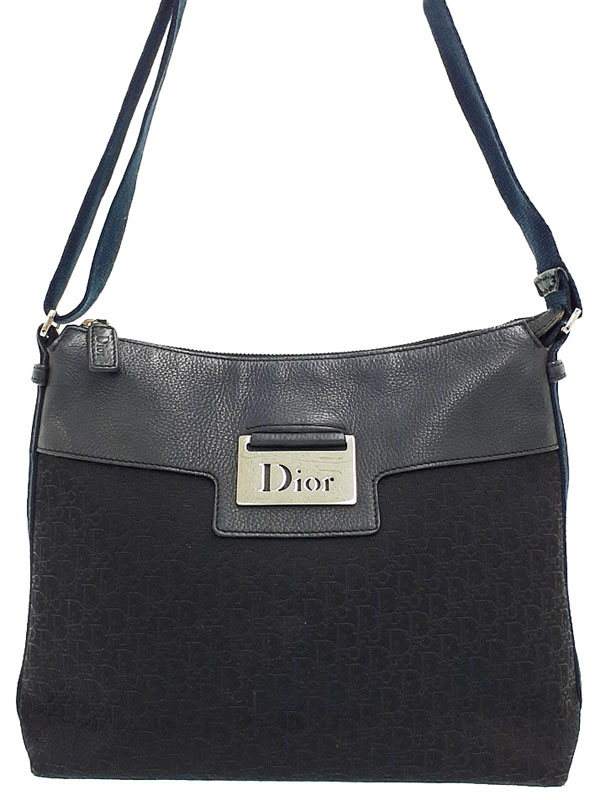 クリスチャンディオール⭐︎トロッタ柄No.2 ショルダーバッグ⭐︎紺色 Christian Dior ショルダーバッグ トロッター柄 キャンバス 2番
