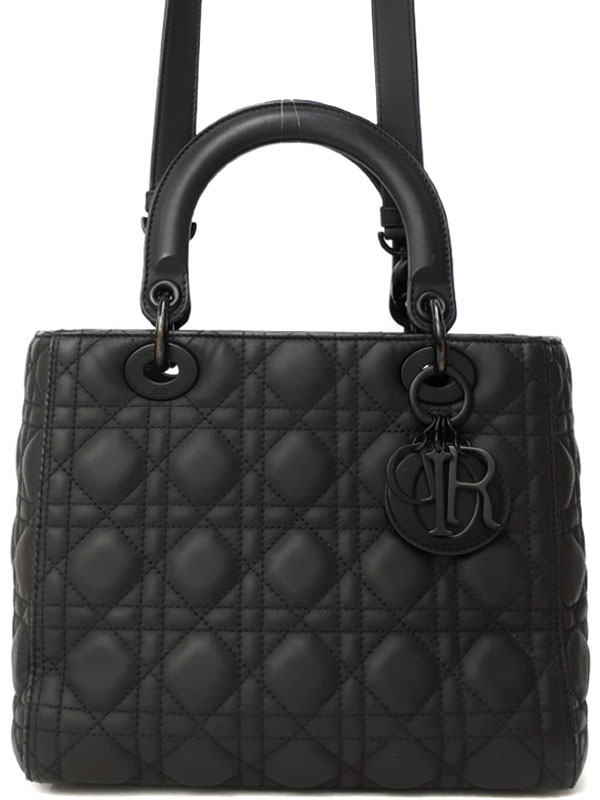 【出会えた一点物】DIOR レディディジョイミディアム Medium Lady D-Joy Bag Black Cannage Lambskin | DIOR
