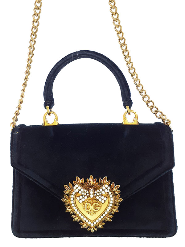 【DOLCE&GABBANA】デヴォーションショルダーバッグ ナッパレザー ブラックのウィメンズ ディヴォーション バッグ ラージ