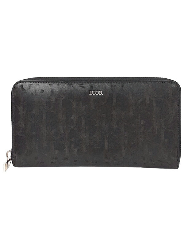 Dior オブリーク 長財布 ギャラクシー ラウンドジップ ロゴ トロッター 黒 DIOR(ディオール) オブリークギャラクシーラウンドジップ長財布