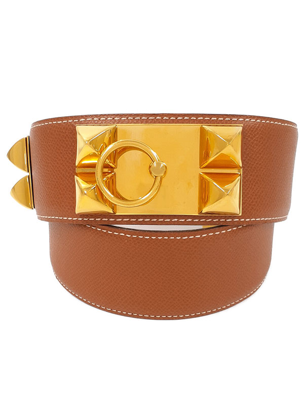 HERMES キュリオジボックスゴールド 中古品 楽天市場】エルメス HERMES ベルト コリエ ド シアン ボックス