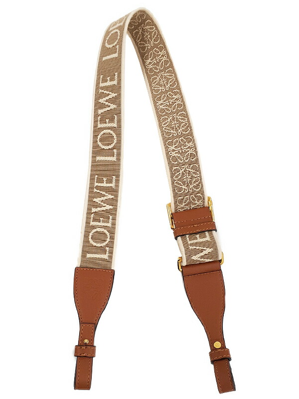【極美品】LOEWE アナグラム　ショルダーストラップ ベージュ 楽天市場】【極美品】LOEWE ロエベ アナグラム ストラップ