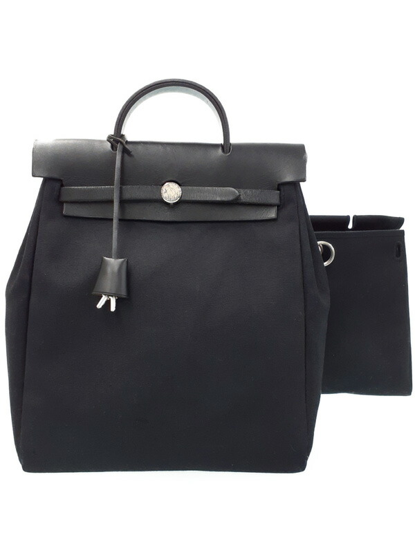 エルメス　2WAYエールバッグ　ブラック エルメス] HERMES エルメス エールバッグ PM 2WAYバッグ 黒/黒