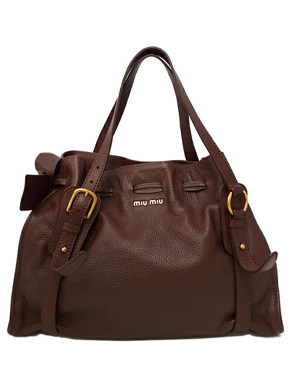 miu miu サイドリボンバッグ 大きめ