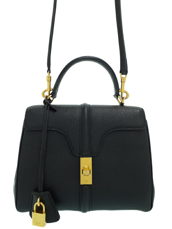 CELINE セリーヌ　セーズ16 スモール　 カプチーノ CELINE 16 (セーズ) スモール/サテンドカーフスキン△カプチーノ