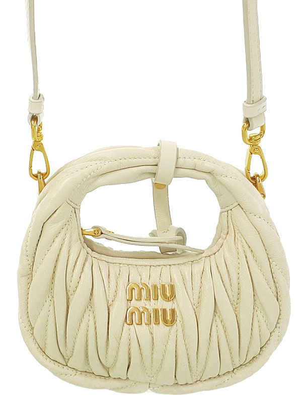 ミュウミュウ y2k アクセサリーポーチ 肩掛け レザー ピンク系 サイドリボン ミュウミュウ y2k アクセサリーポーチ 肩掛け レザー ピンク系 サイド