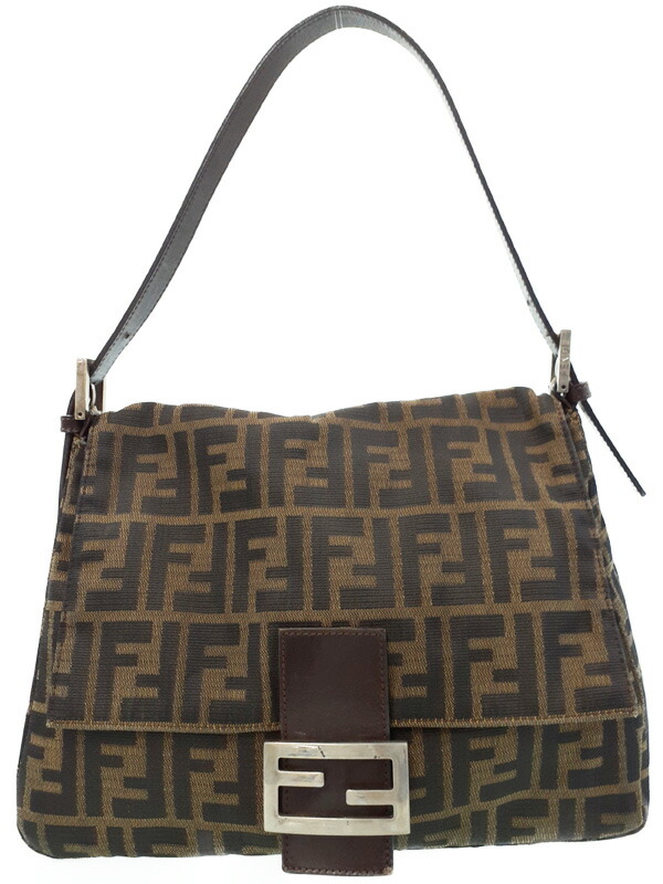フェンディ マンマバケット ズッカ柄 FF金具 キャンバス レザー FENDI フェンディ ズッカ マンマバケット ハンドバッグ 26727