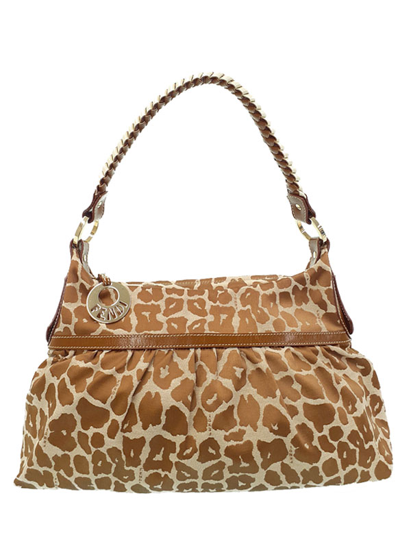 FENDI レオパード ポーチ ヒョウ柄 キャンバス レザー フェンディ FENDI レオパード ポーチ ヒョウ柄 キャンバス レザー フェンディ