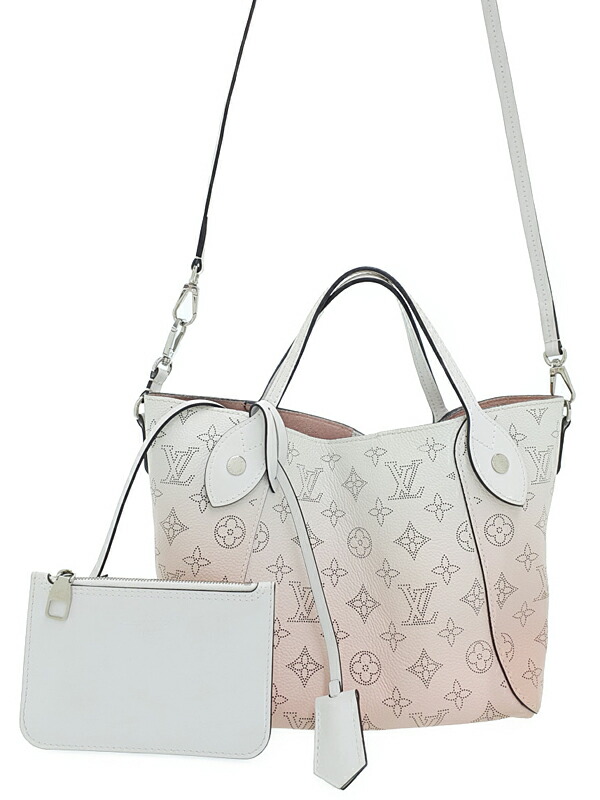 【極美品】ルイヴィトン モノグラム・マヒナ ヒナMM トートバッグ レディース LOUIS VUITTON 【極美品】ルイヴィトン マヒナ ヒナ MM トートバッグ