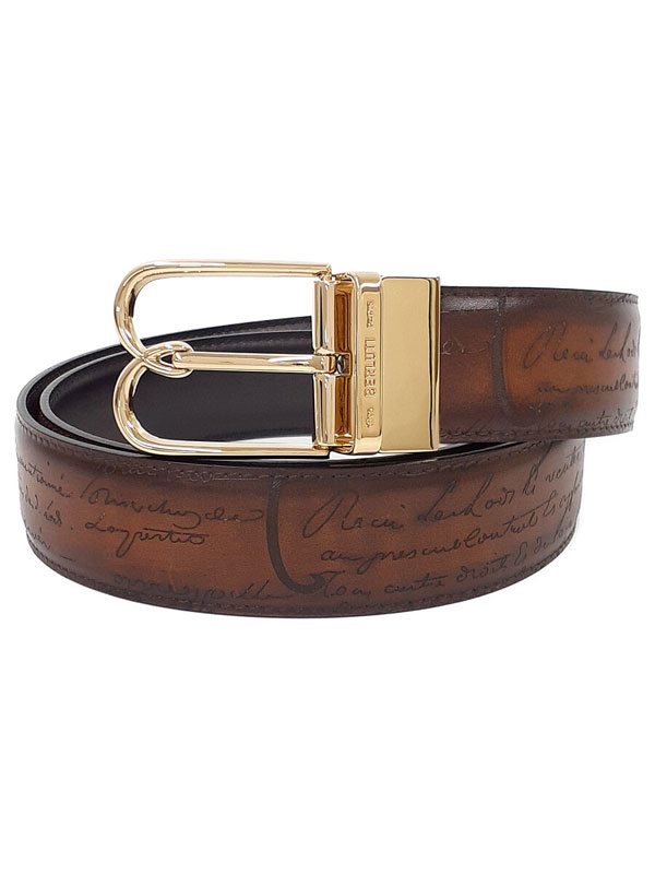 楽天市場】Berluti ベルルッティ リバーシブル ベルト カーフレザー