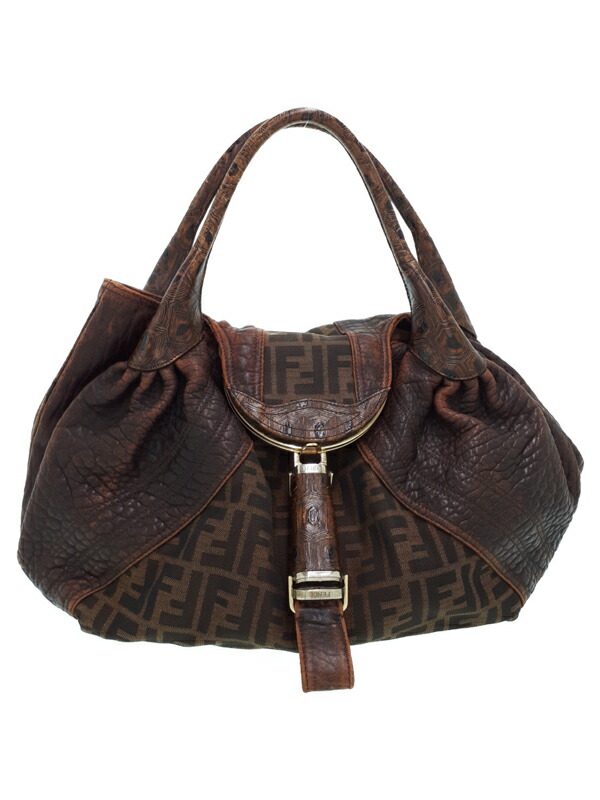 FENDI フェンディ ズッカ 柄バニティバッグ ブラウン 茶 30 FENDI フェンディ ズッカ バニティバッグ ブラウン 茶 ✨FENDI