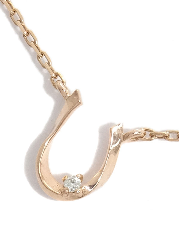 ete 馬蹄ネックレス K10MPG ダイヤモンド ホースシュー ネックレス（761746） ｜ women