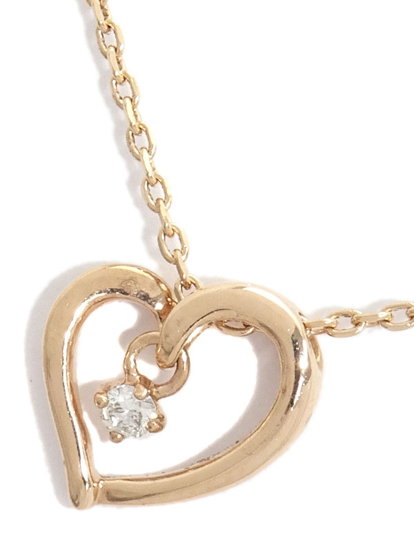 楽天市場】4℃(ヨンドシー) ネックレス ハート ダイヤモンド 18金ピンク