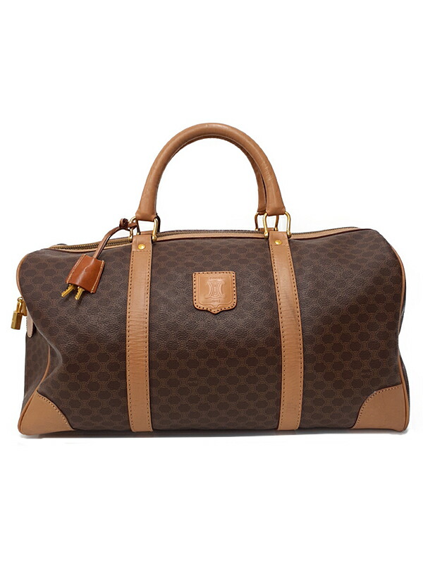 セリーヌ　ボストンバッグ 楽天市場】セリーヌ ボストンバッグ マカダム JM13 ブラウン 茶 PVC