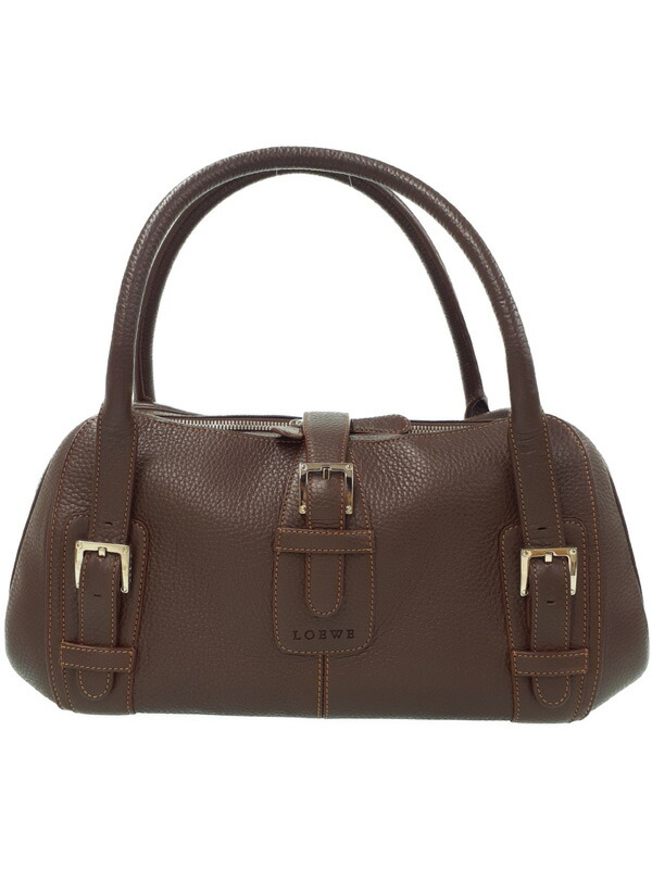 LOEWE センダ ブラウン レザー LOEWE ブラウン レザー ハンドバッグセンダ