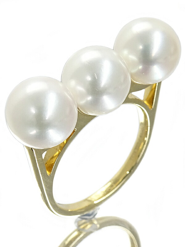 楽天市場】タサキ TASAKI バランス エラ ブラック リング K18YG パール