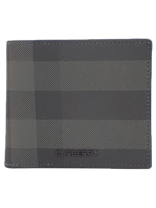 楽天市場】BURBERRY バーバリー エンボスチェック 2つ折札入れ 二