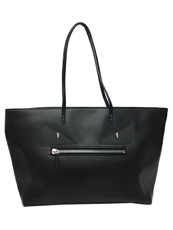 フェンディ バグズモンスター ナイロントートバッグ ブラック フェンディ トートバッグ バッグバグズ ナイロン黒 ハンドバッグ