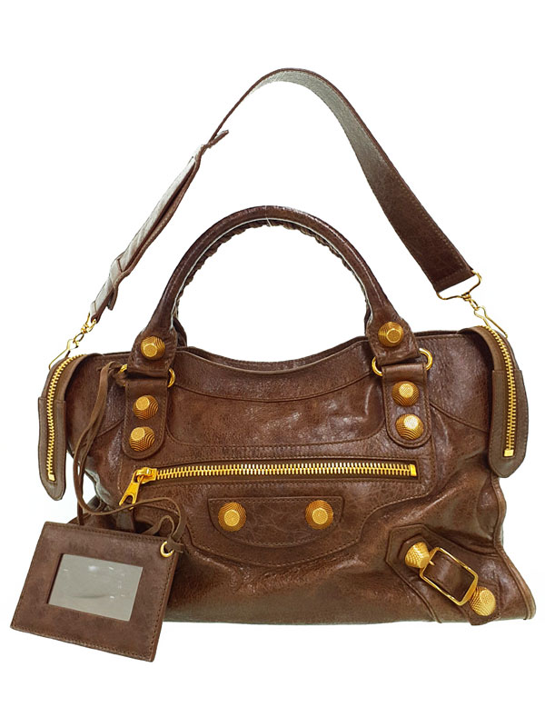 BALENCIAGA ジャイアント シティ ハンドバッグ ブラウン ザ・ジャイアントシティのハンドバッグの買取【ブランディア】 (1ページ目)