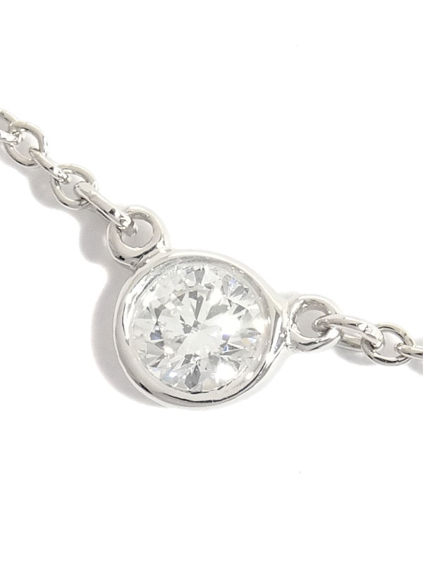 Tiffany & Co.ネックレス バイザヤード 1P ダイヤモンドシルバー TIFFANY&Co. ティファニー バイザヤード ダイヤモンド 0.28ct F-VS1-EX