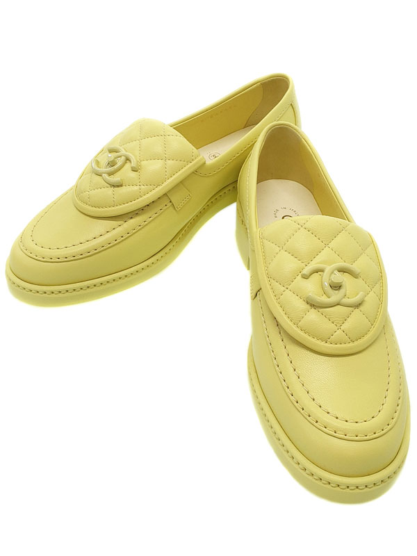 楽天市場】【シャネル】Chanel ココマーク チェーン レザー ローファー