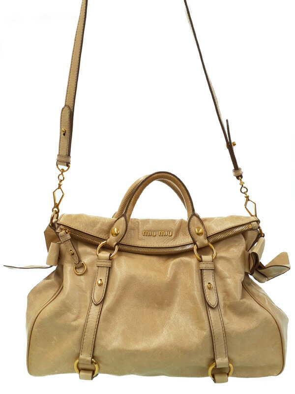 楽天市場】Miu Miu ミュウ ミュウ ミュウミュウ リボン ハンドバッグ