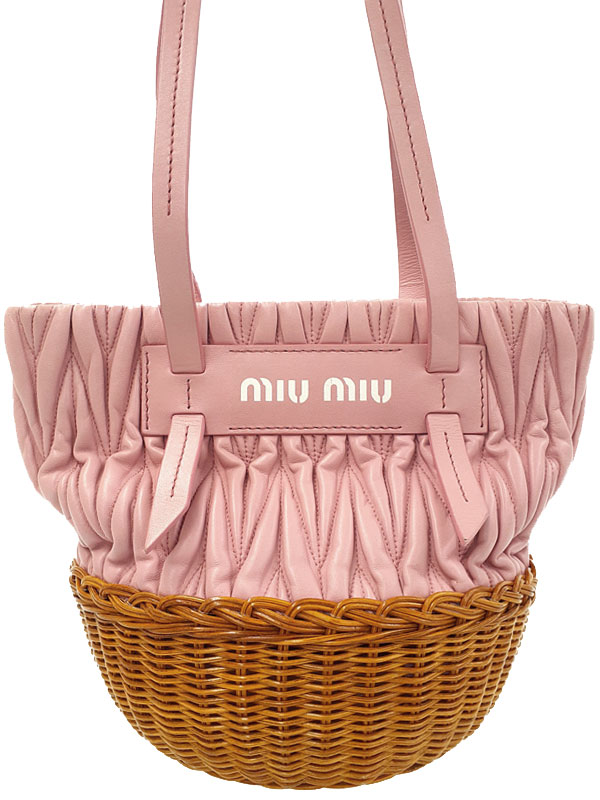楽天市場】【ミュウミュウ】Miu Miu レザー バケット かごバッグ 2WAY
