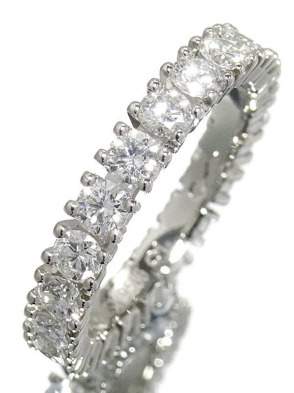 【Cartier】カルティエ『PT950 デスティネ ウェディング リング ダイヤモンド1.42ct フルエタニティ』8号 #48 1週間保証【中古】