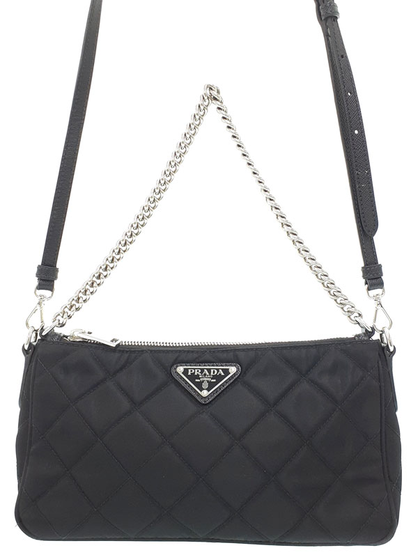 楽天市場】【バッグ】PRADA プラダ キルティング ハンドバッグ ドーム