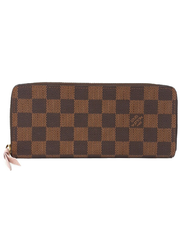 ルイヴィトン ダミエ ポルトフォイユ　クレマンス 長財布　ブラウン　内側赤 楽天市場】【新品】 ルイヴィトン 長財布 ポルトフォイユ クレマンス