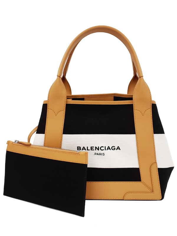【BALENCIAGA】バレンシアガ『ネイビー スモール カバス』339933 レディース トートバッグ 1週間保証【中古】