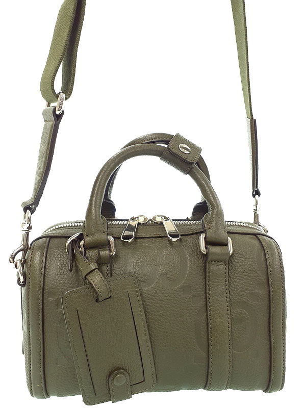 【GUCCI】グッチ『ジャンボGG ミニ ダッフルバッグ』725292 メンズ レディース 2WAYバッグ 1週間保証【中古】