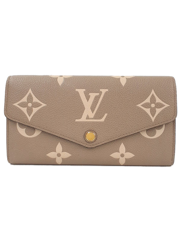【LOUIS VUITTON】ルイヴィトン『バイカラー モノグラム アンプラント ポルトフォイユ サラNM』M81049 レディース 二つ折り長財布 1週間保証【中古】