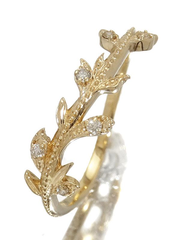 楽天市場】agete(アガット) ピンキー リング リボン ダイヤモンド 0.03