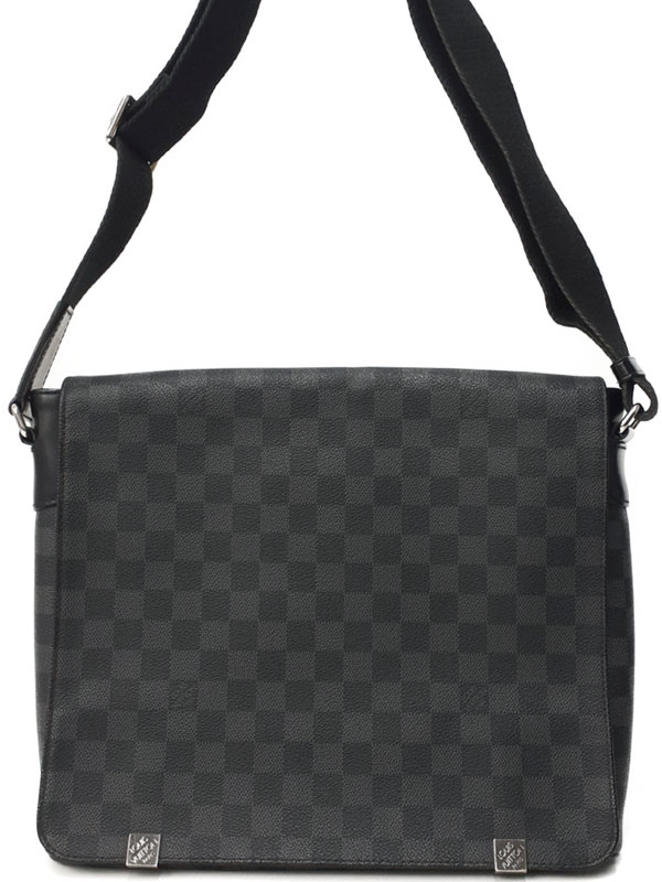 【LOUIS VUITTON】ルイヴィトン『ダミエ グラフィット ディストリクトMM NM』N41029 メンズ ショルダーバッグ 1週間保証【中古】