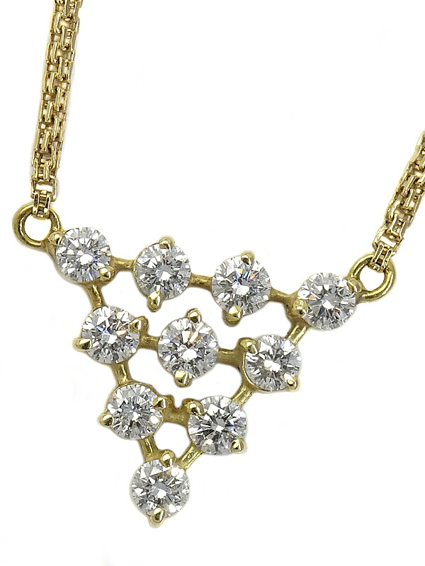 【星の砂】ホシノスナ『K18YG ダイヤモンド0.51ct ネックレス』1週間保証【中古】